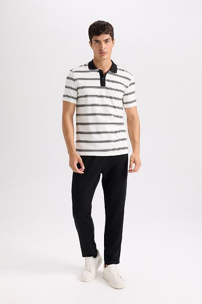 DeFacto Slim Fit Slim Fit ριγέ μπλουζάκι Polo D4720ax24sm