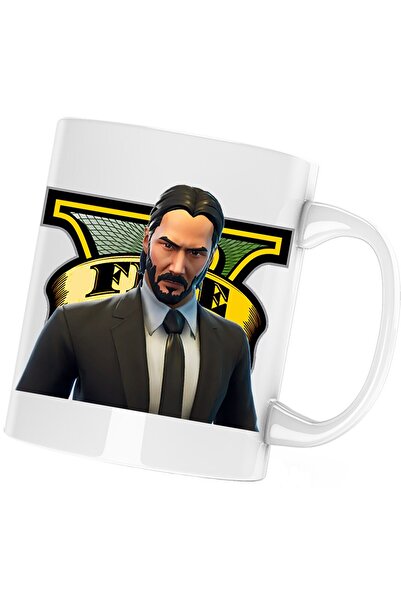 OEM Cana albă personalizată „John Wick Fortnite GTA”, INOVATIX®. 330 ml