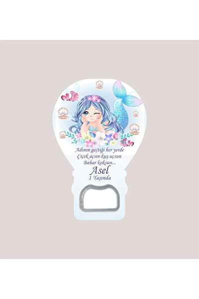 WMTasarim Deniz Kızı Temalı Balon Açacak Magnet (Jelatin Paket Hediyeli)