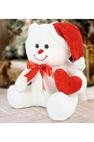 Pandamkee 60 Cm Plush Teddy Bear with Christmas Hat New Year, Christmas Gift