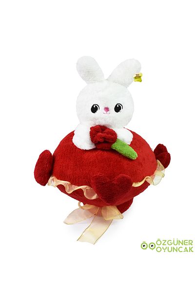 Özgüner Oyuncak "Love Bouquet with Plush Rabbit and Teddy Bear - a Heart-Warming Gift Option!"