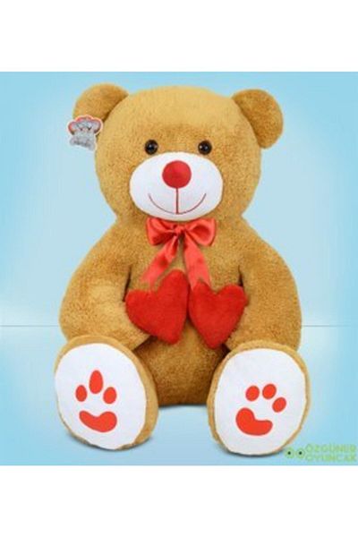 Pandamkee 130 Cm Plush Bear Holding a Double Heart (100%) Domestic