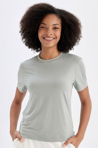 DeFacto Crew Neck Short Sleeve Athlete T-Shirt - Fit Standard D2296Ax24Au