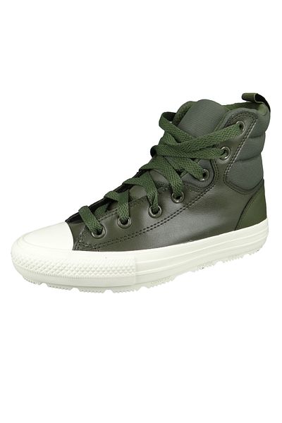 converse Damen High Sneaker Chuck Taylor All Star Berkshire Boot 171429C Grün Cargo Khaki Leder 2 Absatz