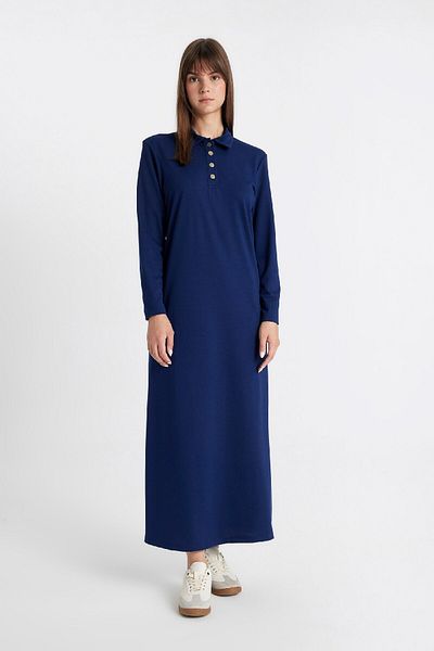 DeFacto Hosszú ujjú normál szabású maxi ruha - D4856AXNS