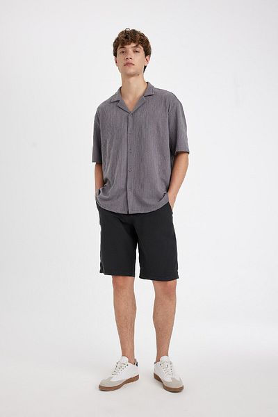 DeFacto Regular Fit Summer Apache Collar Short Sleeve Shirt D4757Ax24Hs