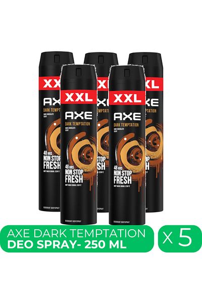 Axe Men Dark Temptation, deodorant spray for men, 5 pcs x 250 ml