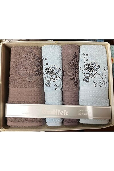 Özdilek Набір рушників Pony - Найкращий набір для лазні - Кава-синій