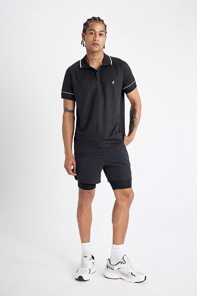 DeFacto DeFactoFit Slim Fit Sportsman - Piqué-Poloshirt mit kurzen Ärmeln D5008AX24HS