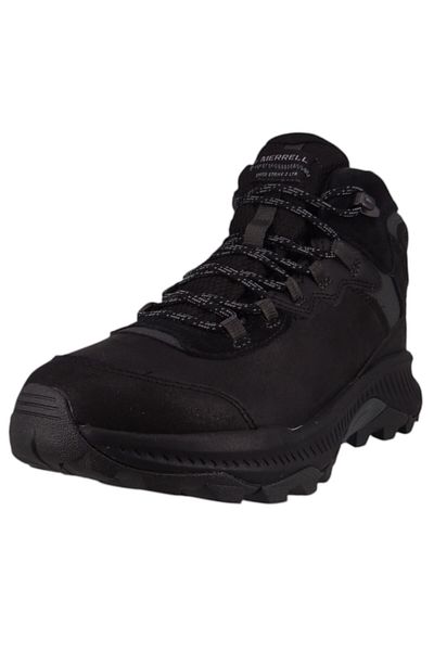 Merrell Herren Wanderstiefel Stiefel Wanderschuhe Speed Strike 2 Mid Ltr Wp J038071 Schwarz Black Leder Mit