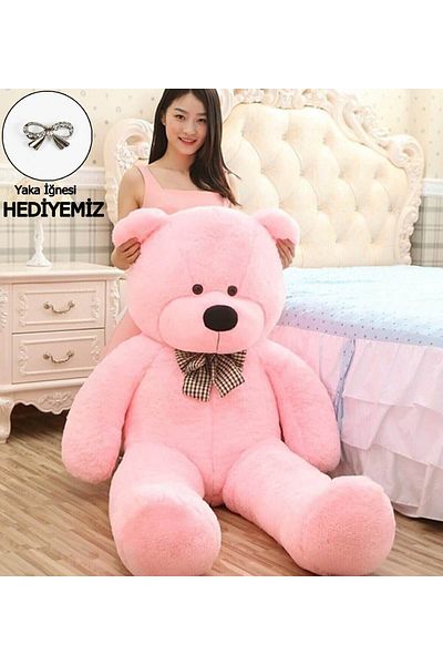 Pandamkee دب قطيفة لطيف مع ربطة عنق مقاس 140 سم - هدية خاصة للحبيب