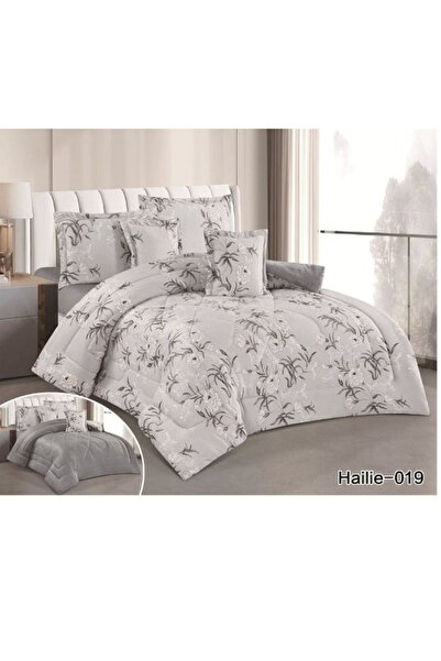 smart home Winter Double Duvet Set 6 Pieces Double Sided System, Velvet Bedspread with Microfiber Filling