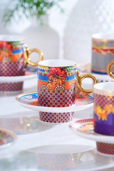ACAR Kimberly 12 Piece Coffee Cup Set for 6 People - 90 ml