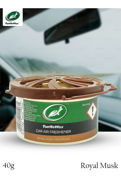 Turtle Wax Car Air Freshener Royal Musk Fragrance 40g – Long Lasting, Spill Proof, Compact Design