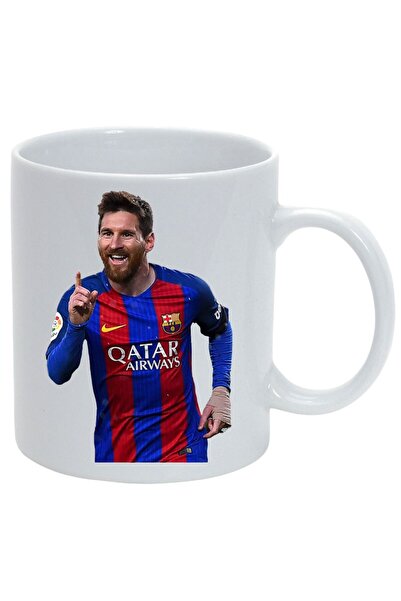 OEM Εξατομικευμένη λευκή κούπα "Ποδοσφαιριστής Μέσι", INOVATIX®. 330ml