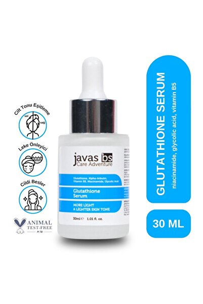 javas bs Glutatyon, Niacinamide, Glycolic Acid ve Alpha-Arbutin İçeren Aydınl...