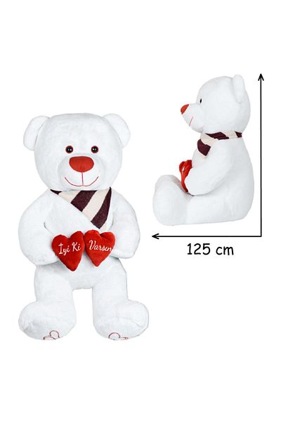 Pandamkee 125 cm Good You Innocent Teddy Bear Holding a Double Heart