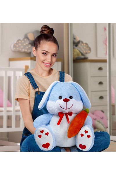 Pandamkee Pandamke أرنب لطيف 80 سم يحمل جزرة في اليد