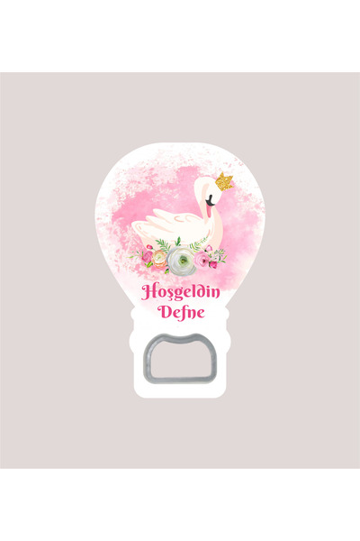 WMTasarim Kuğu Temalı Balon Açacak Magnet (Jelatin Paket Hediyeli)