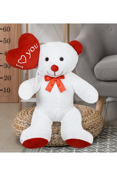 Özgüner Oyuncak 110 cm Heart Shaped Bobo Plush Teddy Bear with Balloons
