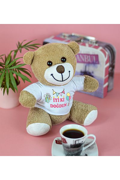 Pandamkee 25 سم عيد ميلاد سعيد زهرة الدب