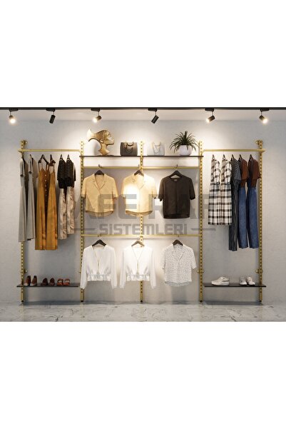 AFE DEKOR Mağaza Raf Sistemi, Askılık Sistemi, Butik Rafı, Mağaza Stand, Giyinme Odası-375*250