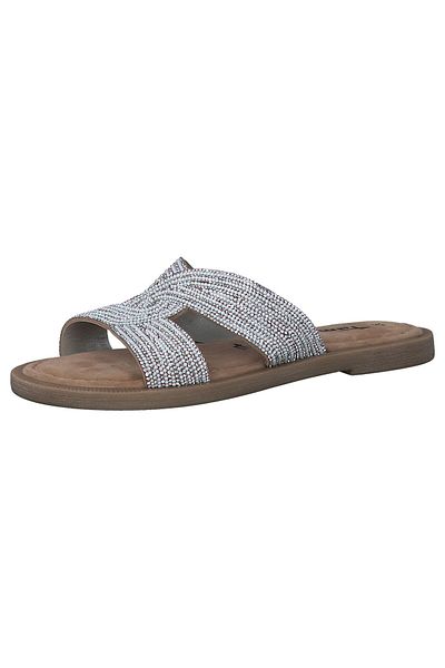 Tamaris Damen Sandalen 1-27113-42 Silberfarben 919 Silver Glam Leder mit TOUCH-IT
