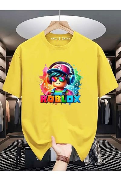 New Shine 1 тениска е подарък при покупка на 6 или повече в количката - тениска с щампа Roblox Oversize