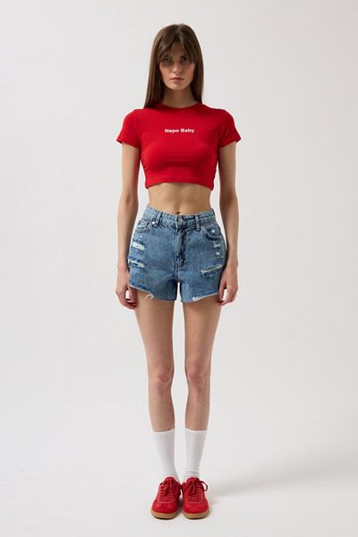 Kokosh moda Nepo Printed Crop T-Shirt
