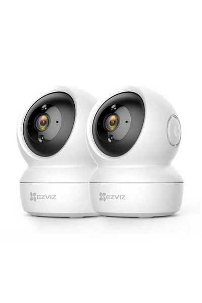 EZVIZ 2mp C6n Pack Of 2 Wi-fi 1080p Smart Home Security Camera, White