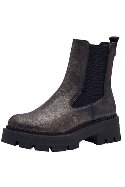 Tamaris Damen Sportliche Stiefelette 1-25485-43 Silberfarben 900 Bronce Textil Mit Touch-it