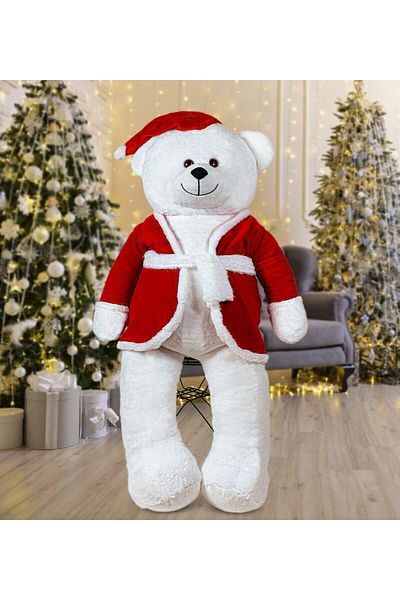 Bora Toys 160 cm Teddy Bear with Santa Claus Hat New Year, Christmas Gift
