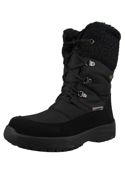 LACKNER Erika L's TX/OC 7952 Damen Stiefel Winterstiefel Winterschuhe Leder/Synthetik Schwarz Schwarz