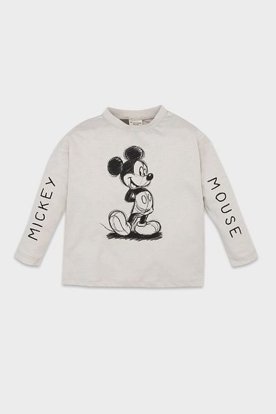 DeFacto Disney Mickey & Minnie Baby Boy T-Shirt - Crew Neck, Long Sleeve, D4588A524Au