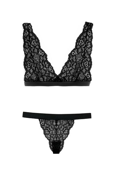 Simi Underwear Κομψό γυναικείο σετ εσωρούχων με μαύρη δαντέλα