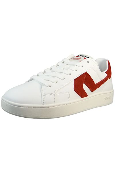 Levi's Herren Low Sneaker Swift Low Top 235658-846 Weiß 251 Reg White/ Red Kunstleder