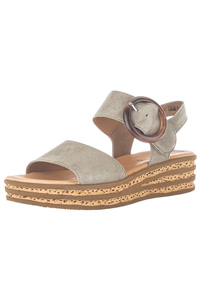 GABOR Damen Sandalen 64.550 Grau 31 Schilf Leder
