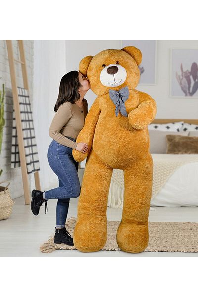 barış toys 200 Cm Big Teddy Bear with Bow Tie (100% Domestic)