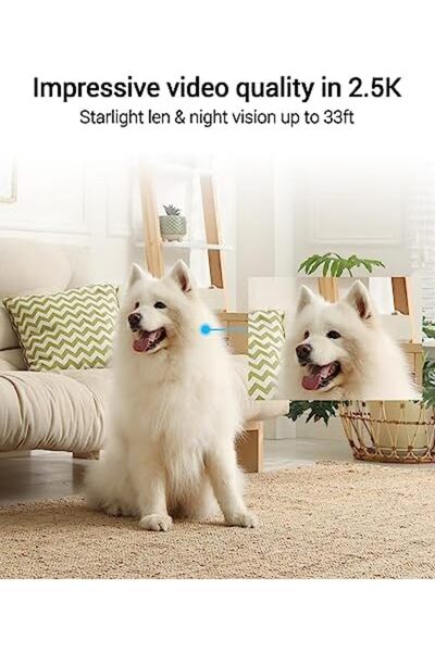 EZVIZ C6 Security WiFi Camera, 2K+ Indoor Home camera with AI Powered Human & Pet & Sound Detection