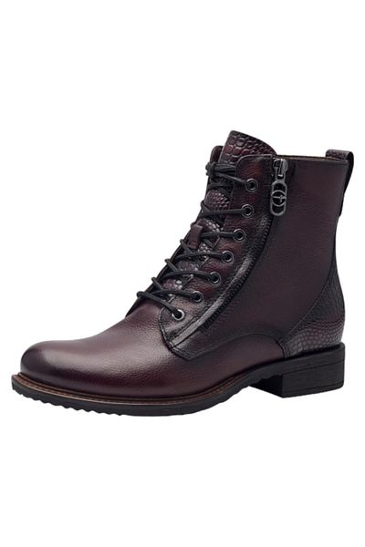 Tamaris Damen Sportliche Stiefelette 1-25211-43 Rot 549 Bordeaux Leder/Synthetik