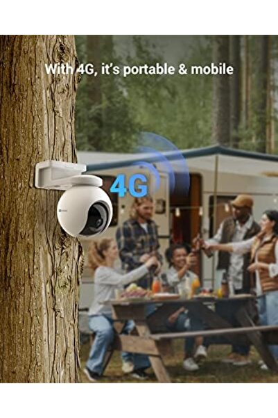 EZVIZ EB8 4G LTE 2K Wireless Outdoor Camera Kit with Solar Panel