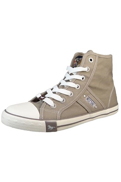 Mustang Damen Sneaker High Top 1099506 Grau 932 Silbergrau Leinen
