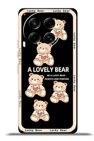 TECNO Camon 30 Uyumlu Kılıf Kapak Esnek Silikon Kamera Koruma 4k Desenli - Lucky Bear