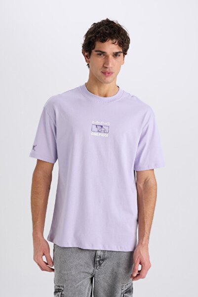 DeFacto One Piece Boxy Fit Rundhalsausschnitt bedrucktes Kurzarm-T-Shirt B8097ax