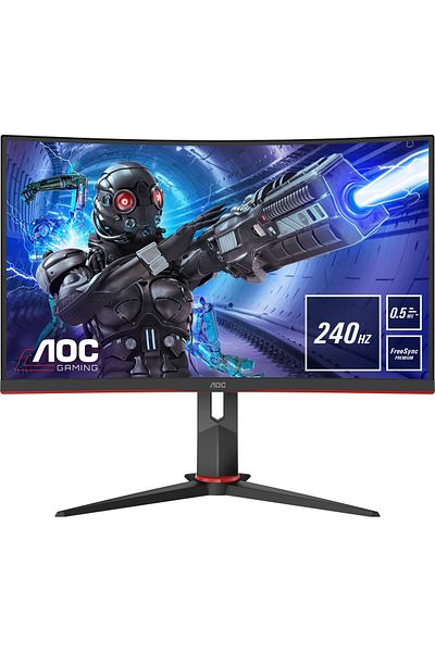 Aoc Monitor Gaming Curbat WLED VA AOC 27" FHD 240Hz 0.5 ms HDMI DisplayPort C27G2ZE/BK