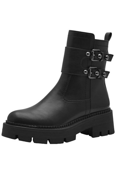Tamaris Damen Sportliche Stiefelette 1-25325-43 Schwarz 001 Black Kunstleder mit TOUCH-IT