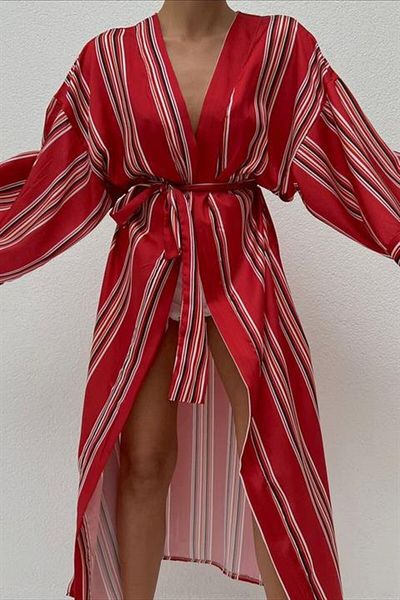 Modayakamoz Kimono cu dungi Lucinda 5014-04