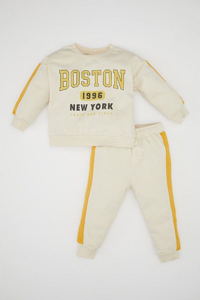 DeFacto Color Blocked Sweatshirt and Tracksuit Set for Baby Boy - D4503A524Au