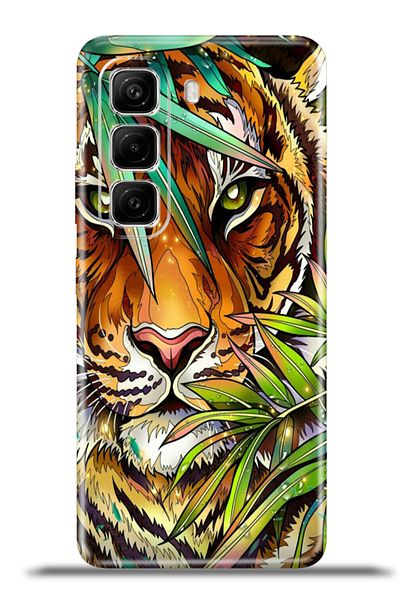 cupcase Infinix Hot 50 4g Compatible Case Flexible Silicone Camera Protection Cover - Tiger