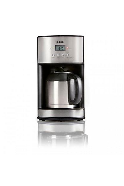 Domo Coffee maker with LCD screen and thermos mug DO474K, 1.2 L, 1000 W